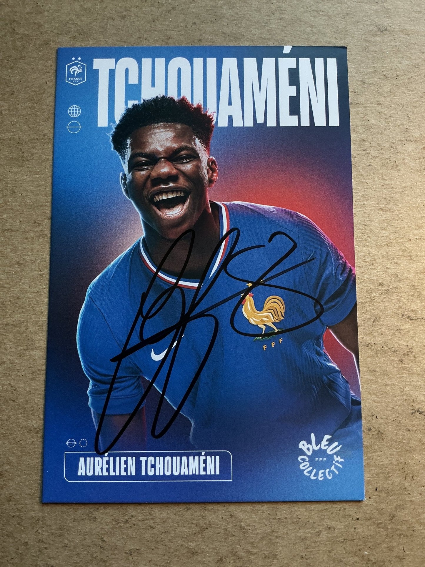 Aurélien Tchouaméni, France 🇫🇷 UEFA Euro Cup 2024 hand signed - Autographs-World