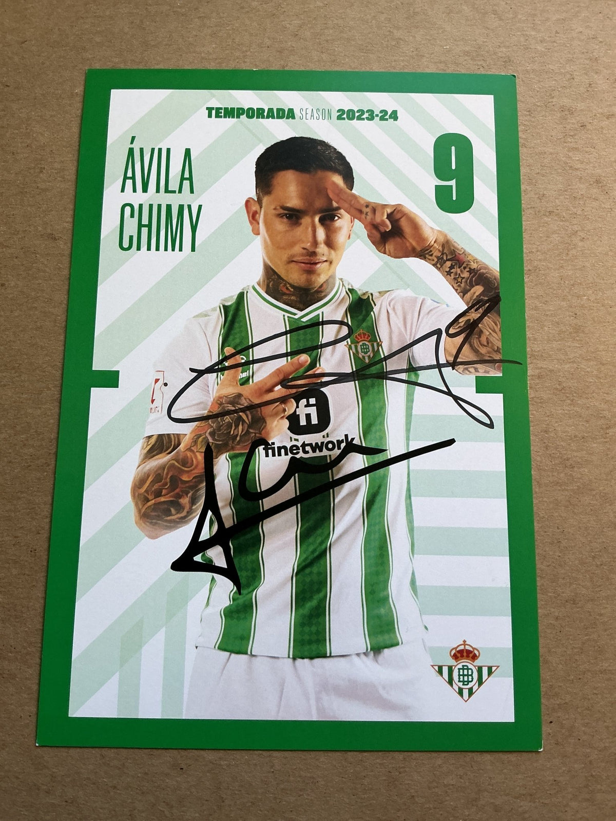 Ávila Chimy, Argentina 🇦🇷 Real Betis 2023/24 hand signed - Autographs-World