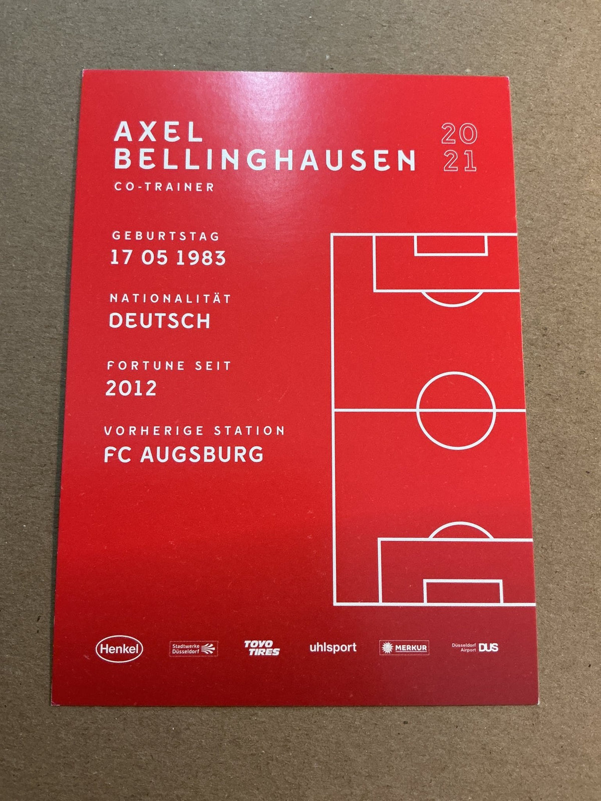 Axel Bellinghausen, Germany 🇩🇪 Fortuna Düsseldorf 2020/21 hand signed - Autographs-World