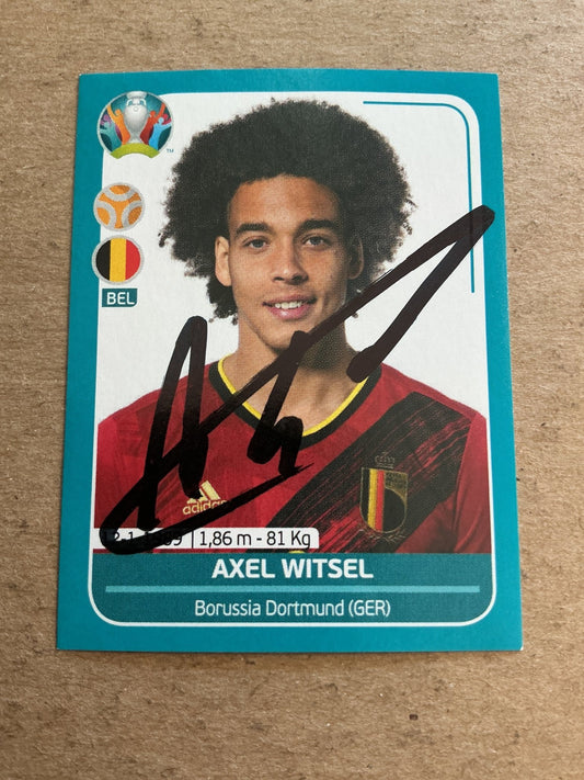 Axel Witsel, Belgium 🇧🇪 UEFA Euro 2020 Panini hand signed - Autographs-World