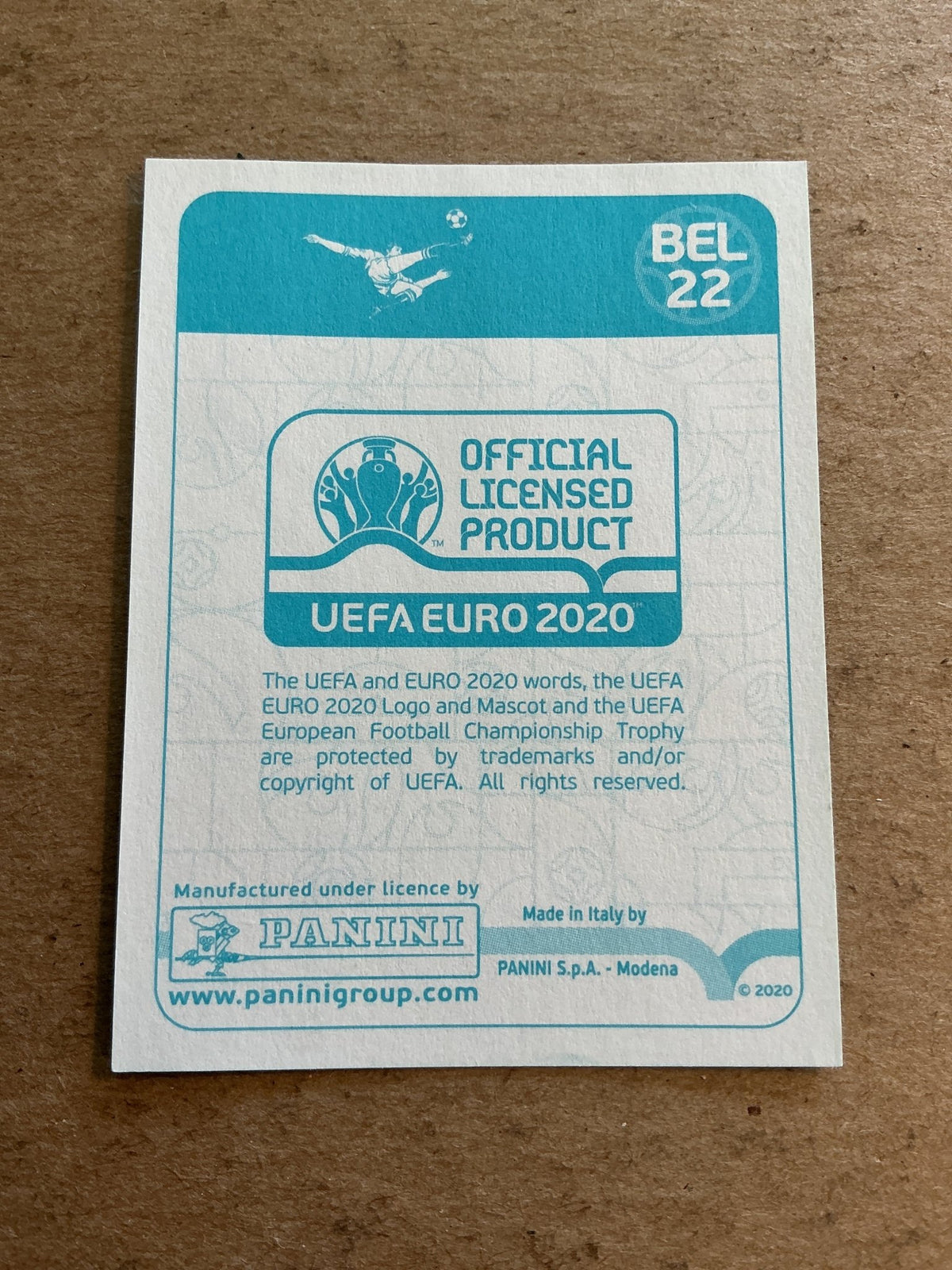 Axel Witsel, Belgium 🇧🇪 UEFA Euro 2020 Panini hand signed - Autographs-World