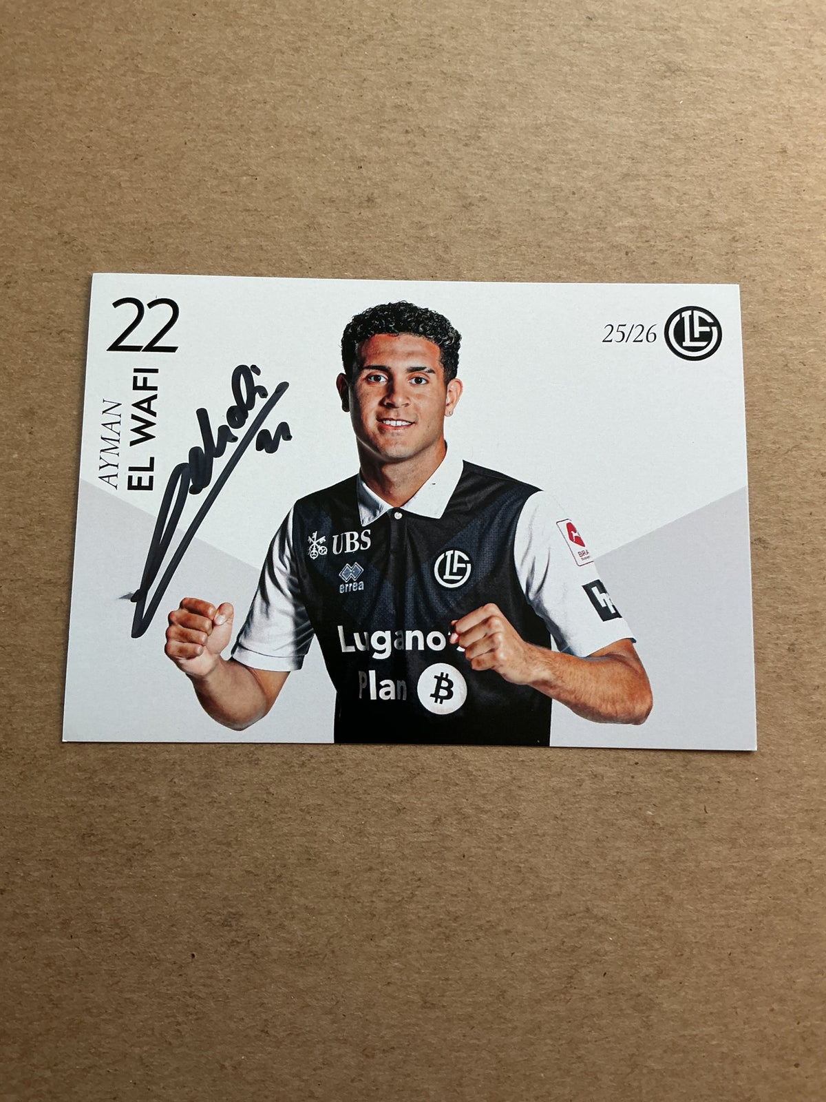 Ayman El Wafi, Morocco 🇲🇦 HC Lugano 2025/26 hand signed - Autographs-World