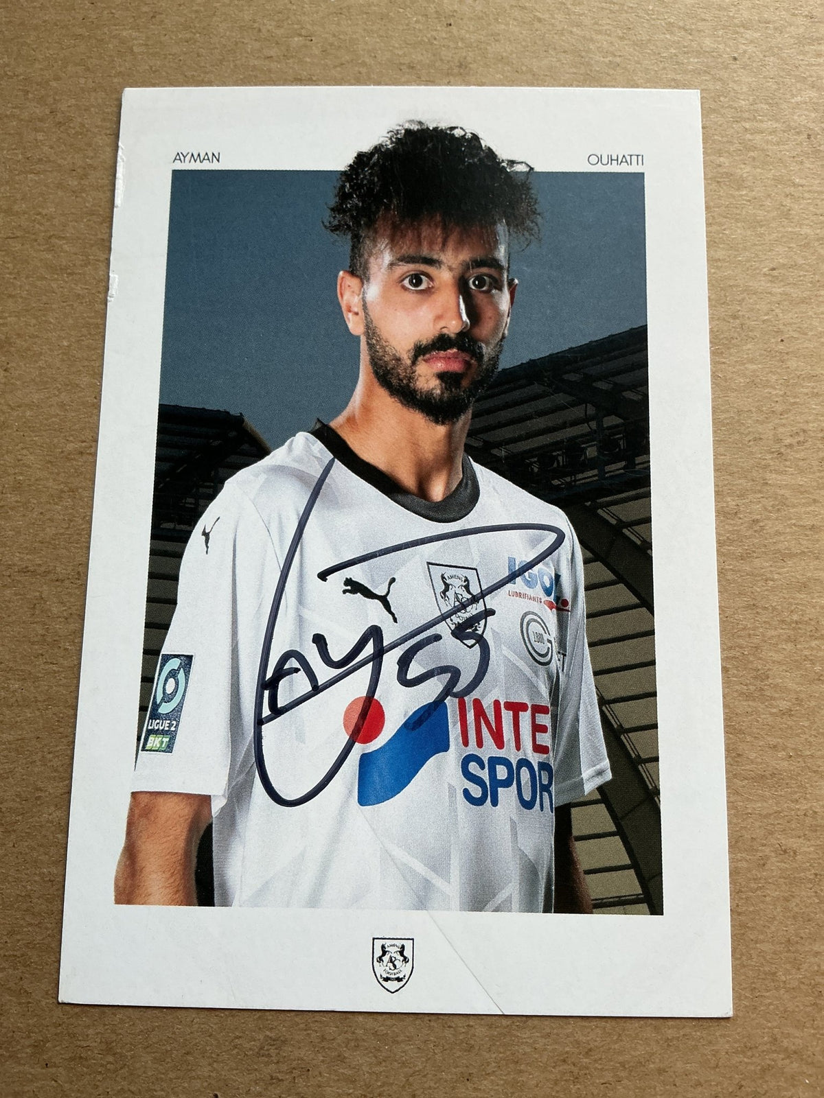 Ayman Ouhatti, Morocco 🇲🇦 Amiens SC 2023/24 hand signed - Autographs-World