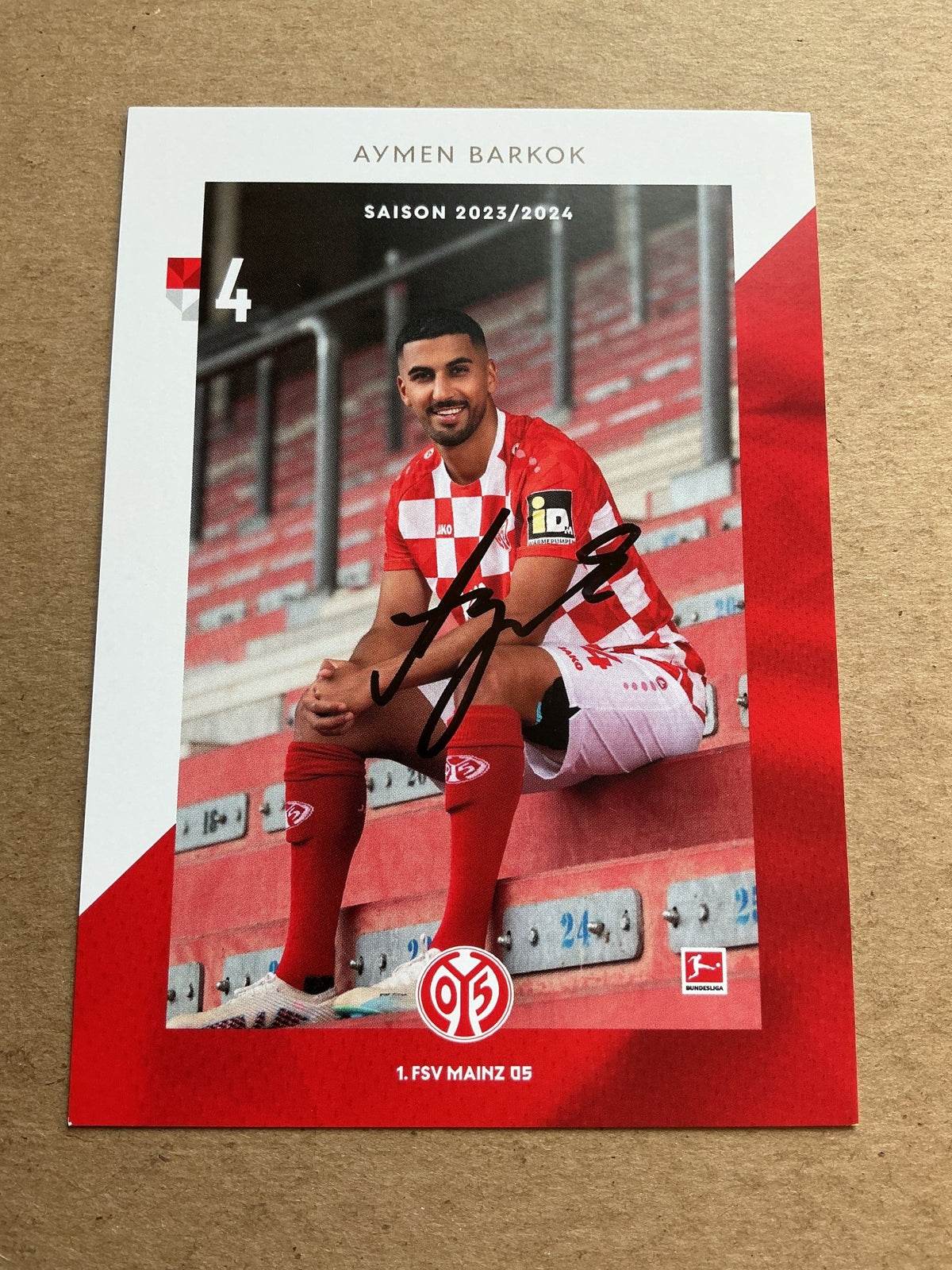 Aymen Barkok, Germany 🇩🇪 FSV Mainz 05 2023/24 hand signed - Autographs-World