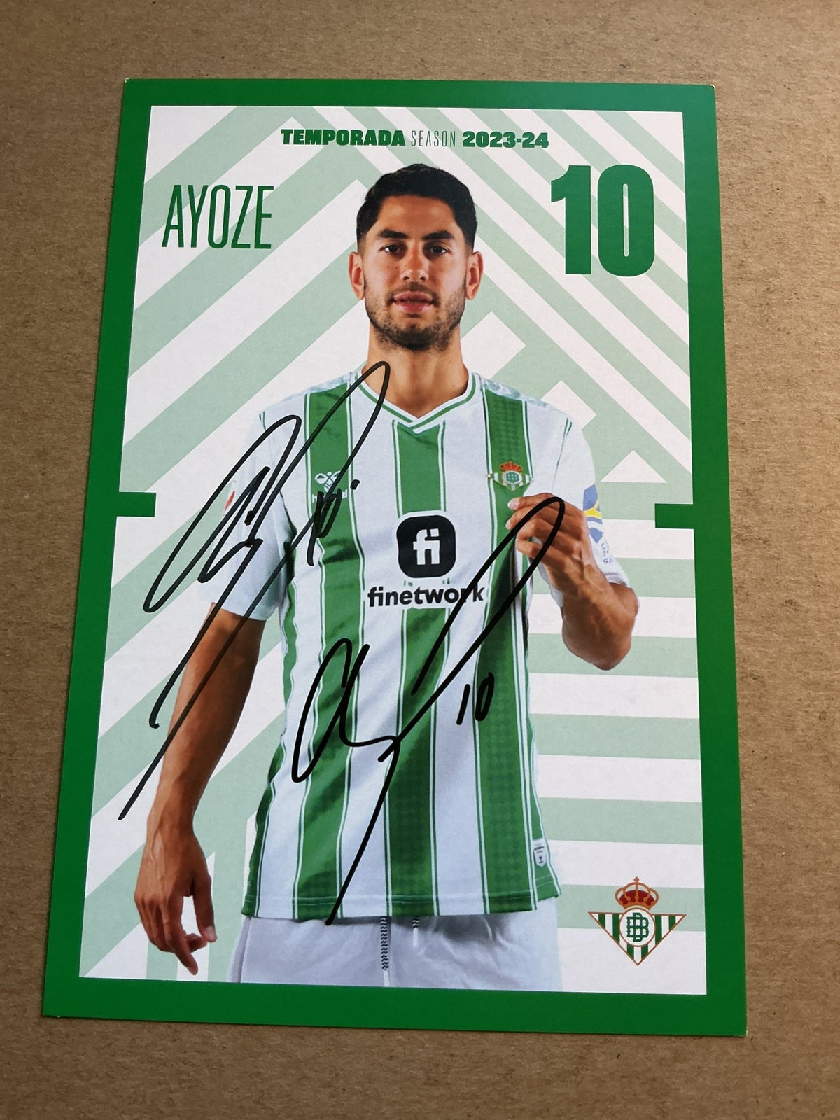 Ayoze Pérez, Spain 🇪🇸 Real Betis 2023/24 hand signed - Autographs-World