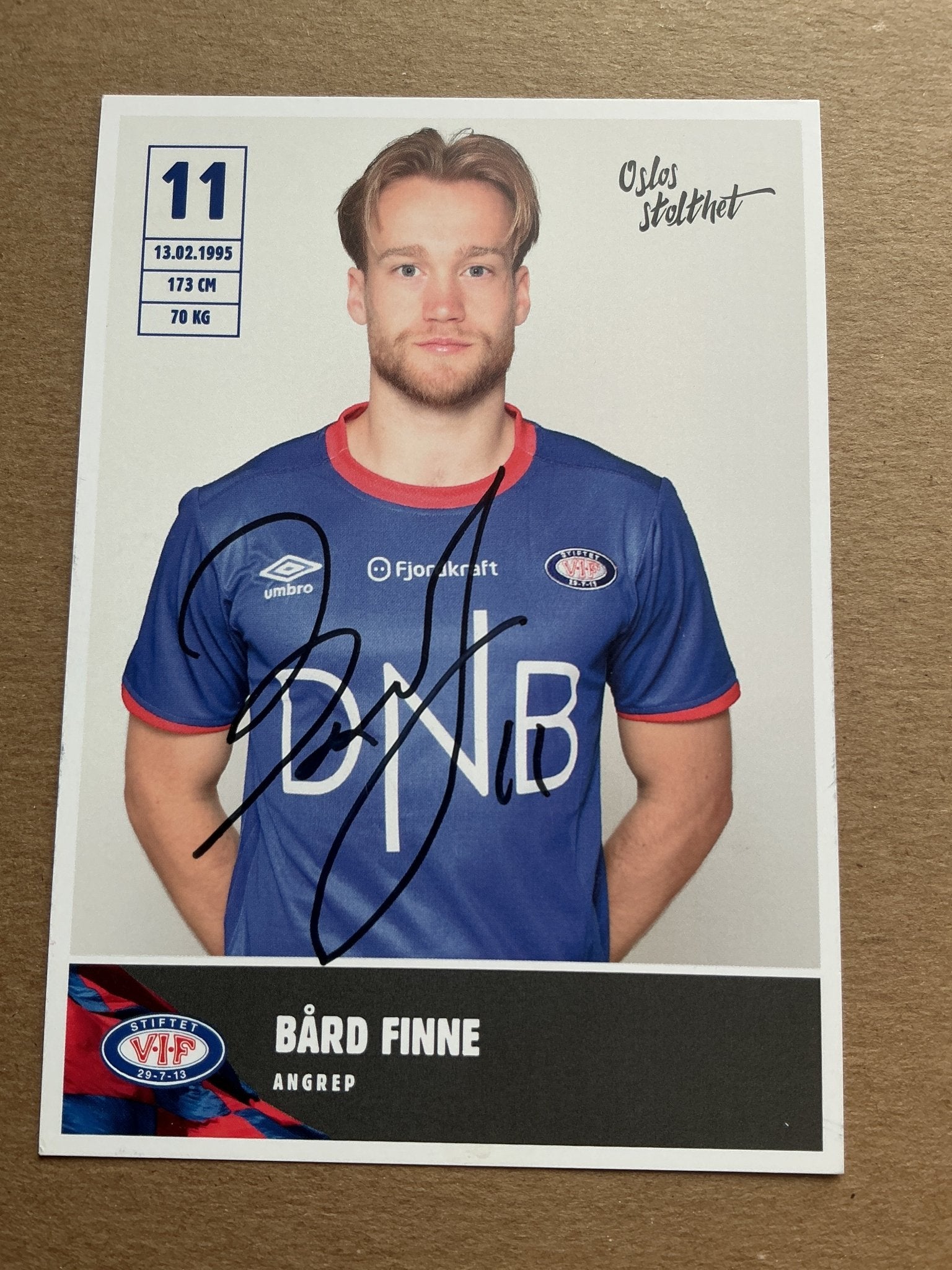 Bård Finne, Norway 🇳🇴 Vålerenga IF 2019/20 hand signed - Autographs-World