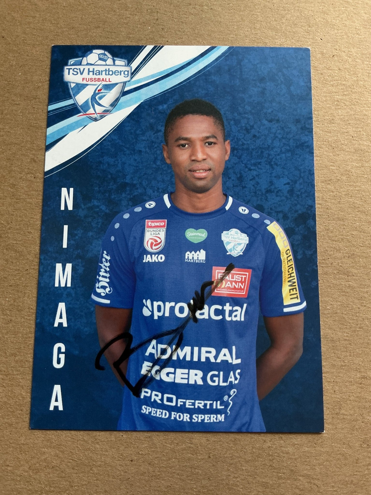 Bakary Nimaga, Mali 🇲🇱 TSV Hartberg 2020/21 hand signed - Autographs-World