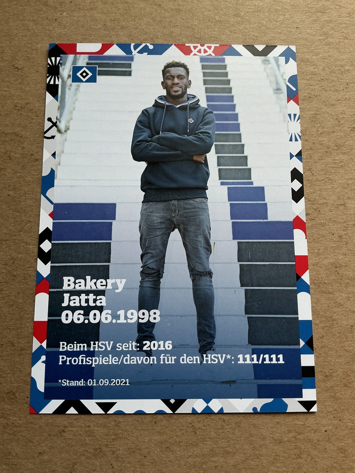 Bakery Jatta, Gambia 🇬🇲 Hamburger SV 2021/22 hand signed - Autographs-World