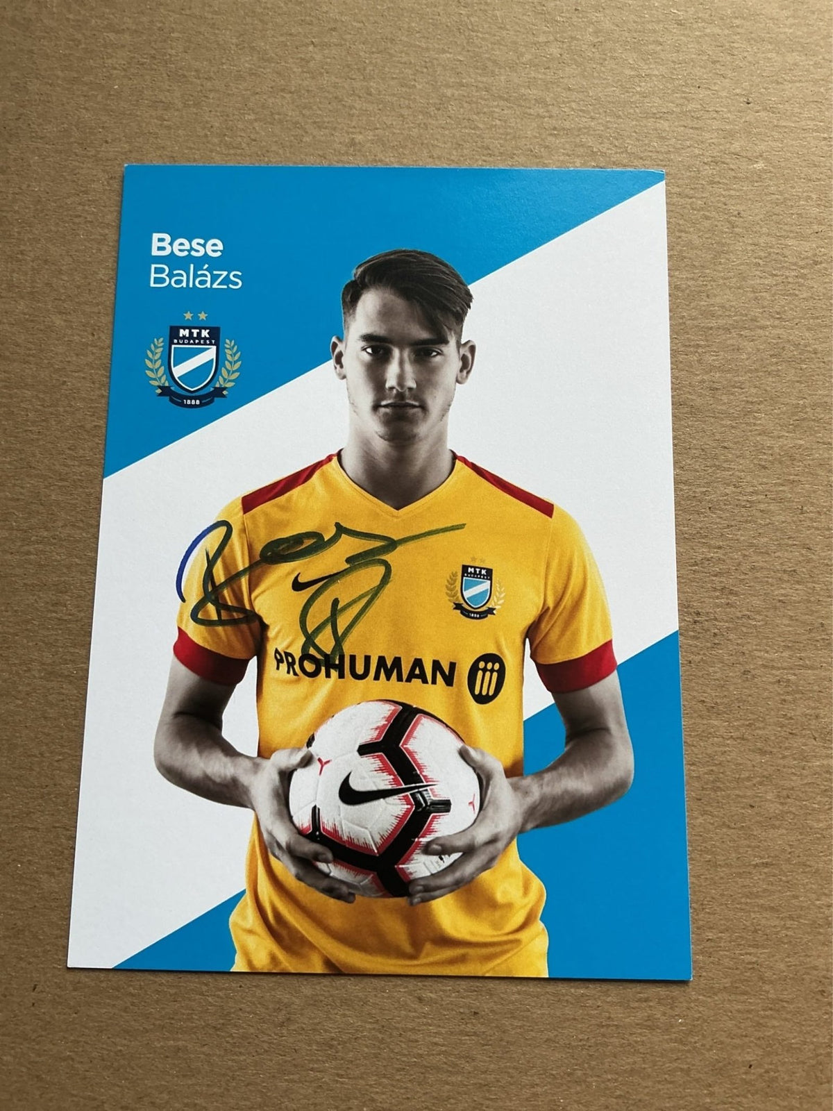 Balázs Bese, Hungary 🇭🇺 MTK Budapest FC 2019/20 hand signed - Autographs-World