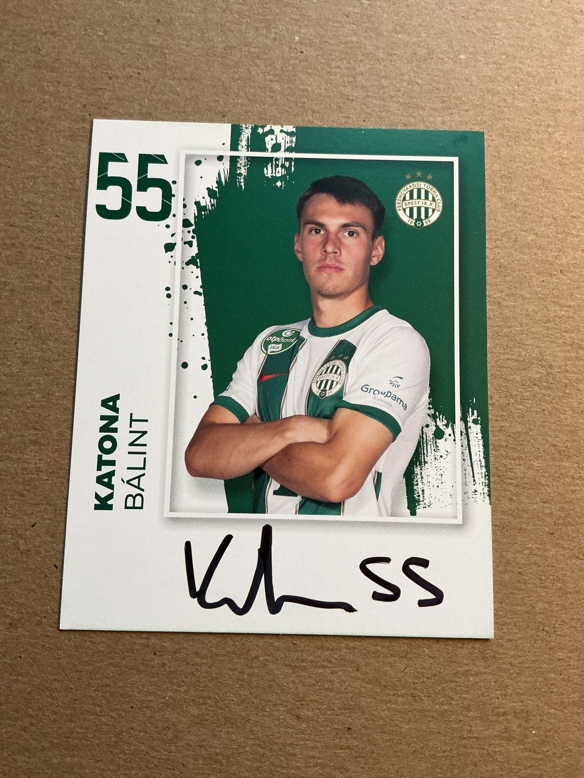 Bálint Kantona, Hungary 🇭🇺 Ferencváros TC 2023/24 hand signed - Autographs-World