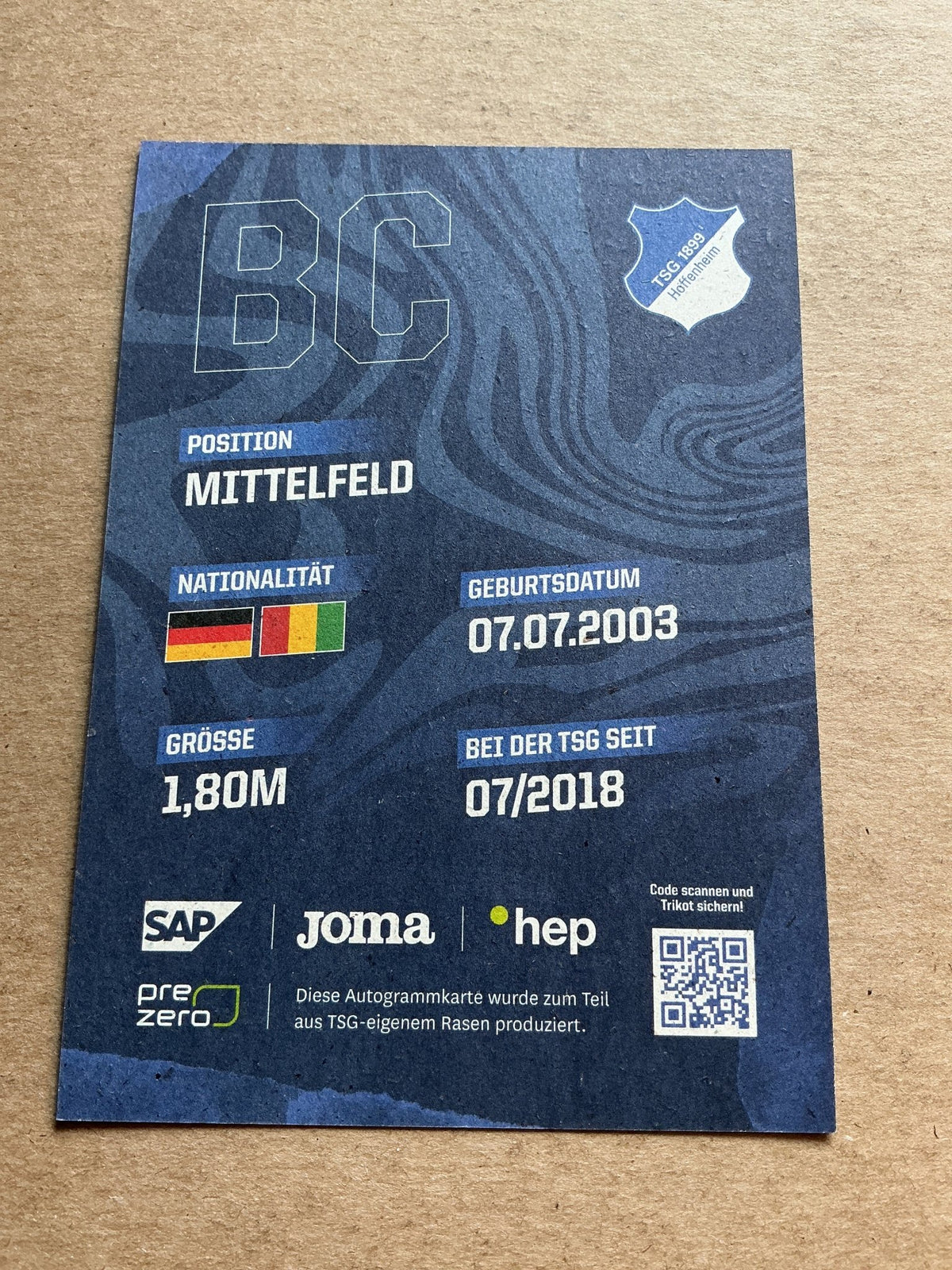 Bambase Conte, Germany 🇩🇪 TSG 1899 Hoffenheim 2023/24 hand signed - Autographs-World