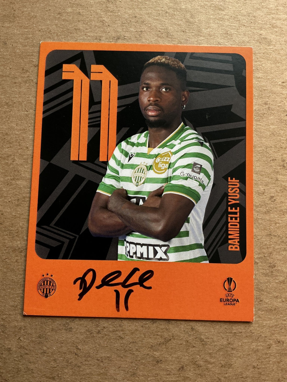 Bamidele Yusuf, Nigeria 🇳🇬 Ferencvaros 2025/26 hand signed - Autographs-World