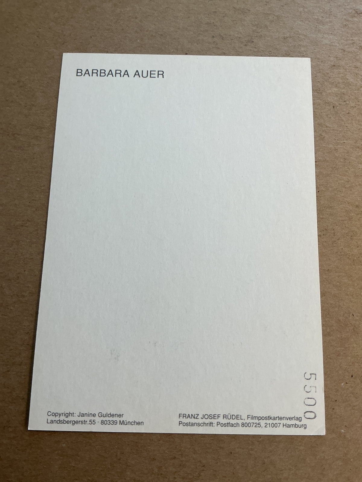 Barbara Auer, Germany 🇩🇪 Actress hand signed - Autographs-World