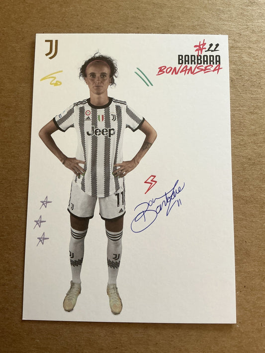 Barbara Bonansea, Italy 🇮🇹 Juventus FC 2022/23 hand signed - Autographs-World