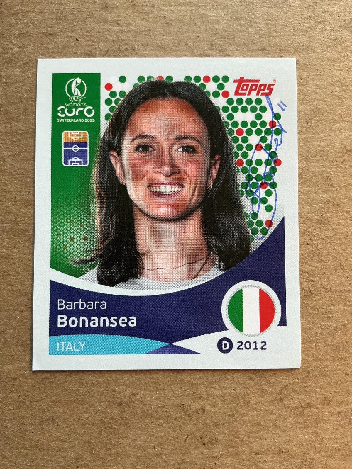 Barbara Bonansea, Italy 🇮🇹 UEFA Women’s Euro Cup 2025 Topps hand signed - Autographs-World