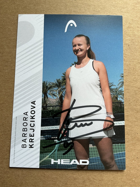 Barbora Krejcikova, Czech Republic 🇨🇿 Tennis Sports 2025 hand signed - Autographs-World