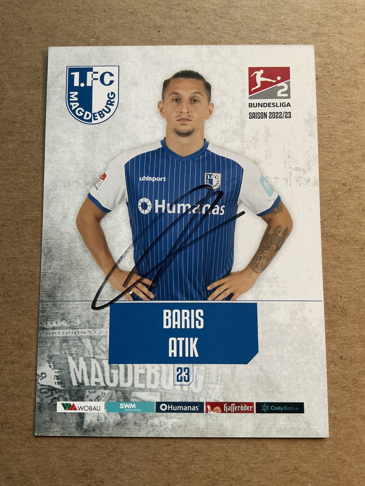 Bariş Atik, Türkiye 🇹🇷 1.FC Magdeburg 2022/23 hand signed - Autographs-World