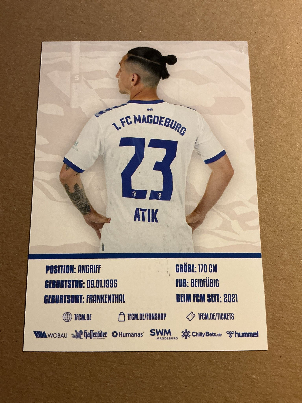 Bariş Atik, Türkiye 🇹🇷 1.FC Magdeburg 2023/24 hand signed - Autographs-World