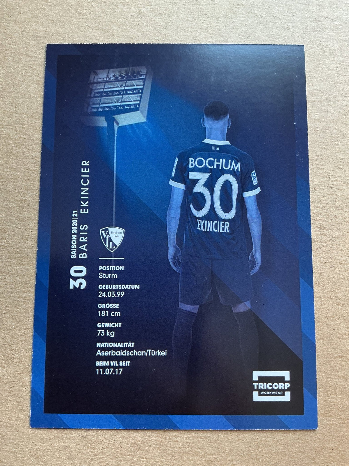 Baris Ekincier, Azerbaijan 🇦🇿 VfL Bochum 2020/21 hand signed - Autographs-World