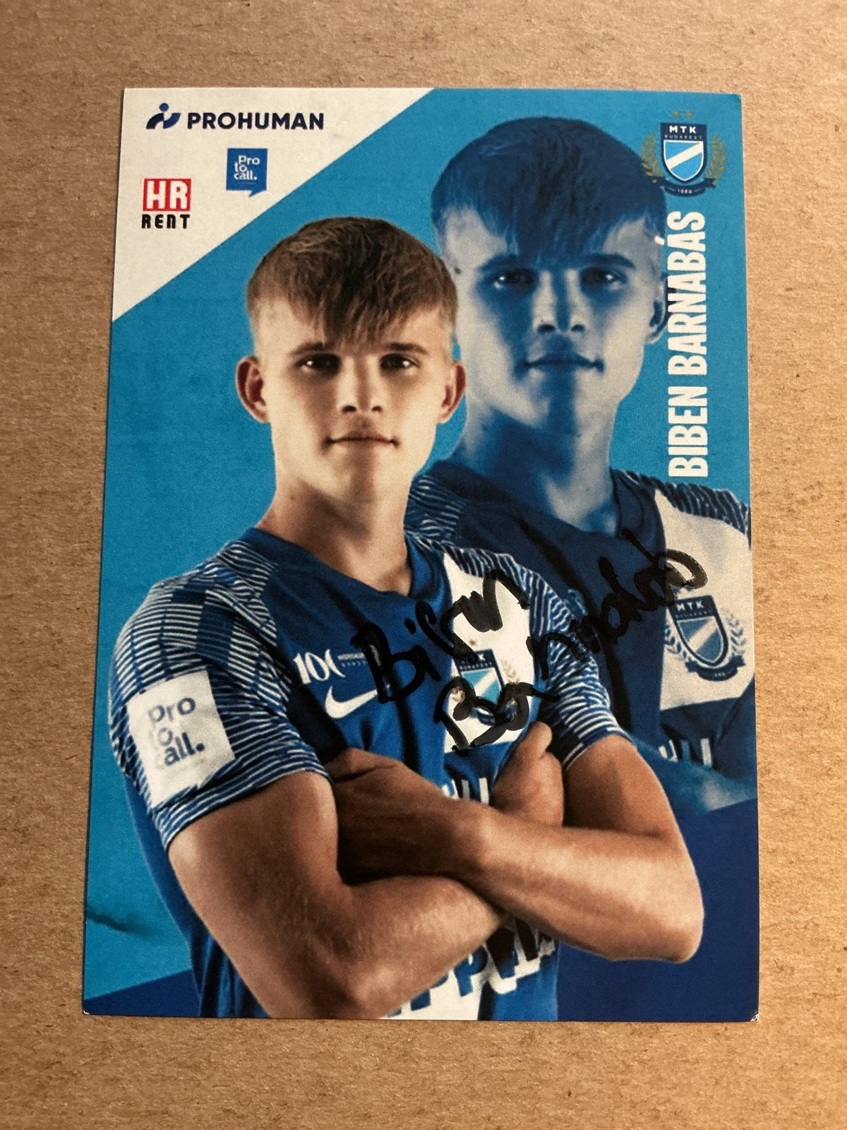 Barnabás Biben, Hungary 🇭🇺 MTK Budapest 2022/23 hand signed - Autographs-World