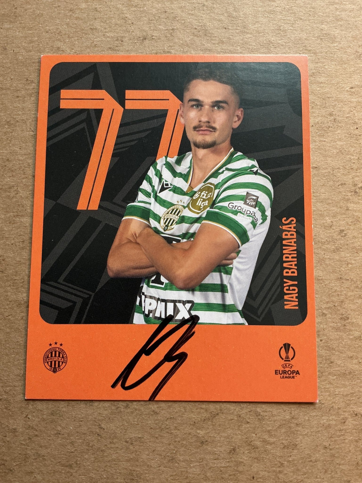 Barnabás Nagy, Hungary 🇭🇺 Ferencvaros 2025/26 hand signed - Autographs-World