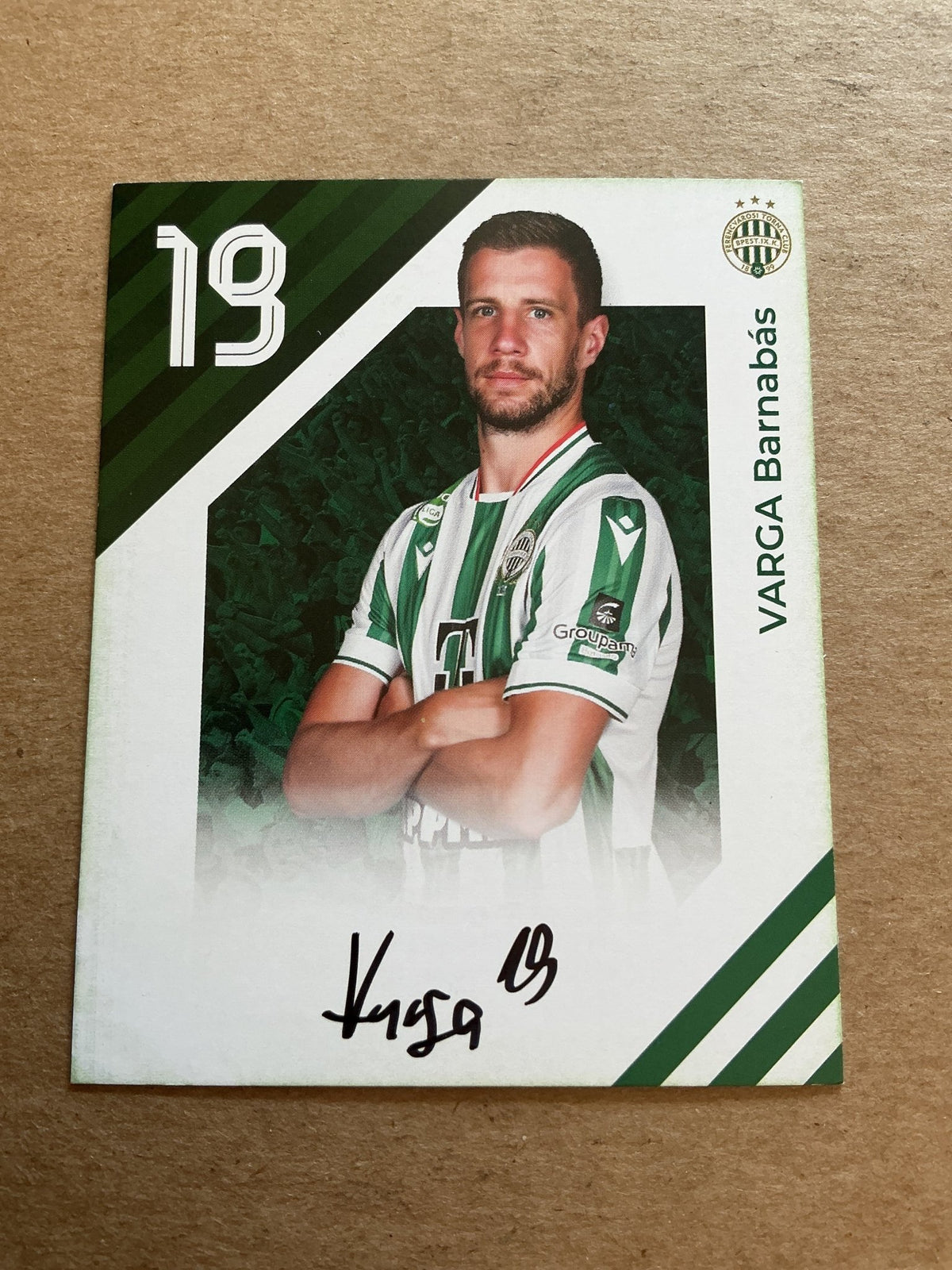 Barnabas Varga, Hungary 🇭🇺 Ferencvaros TC 2024/25 hand signed - Autographs-World