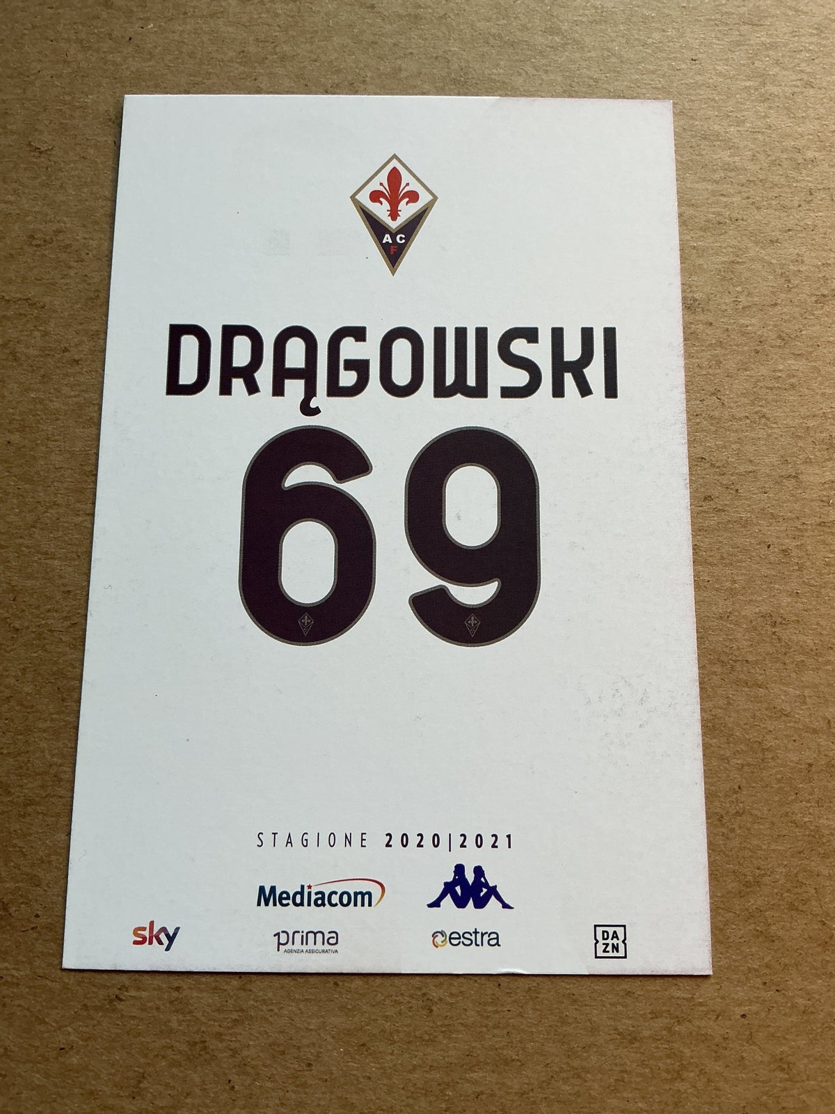 Bartlomiej Dragowski, Poland 🇵🇱 ACF Fiorentina 2020/21 hand signed - Autographs-World