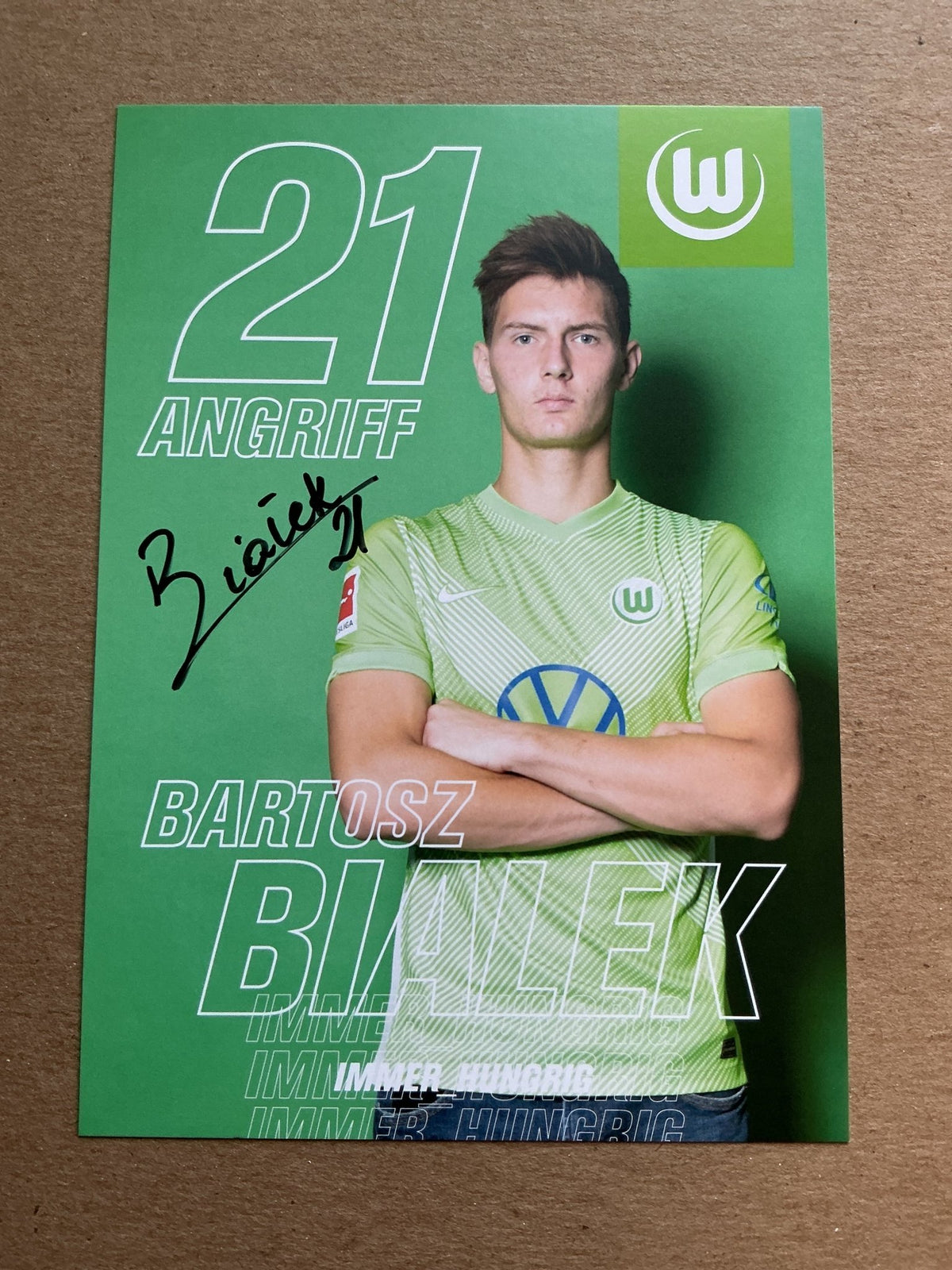 Bartosz Białek, Poland 🇵🇱 VfL Wolfsburg 2020/21 hand signed - Autographs-World