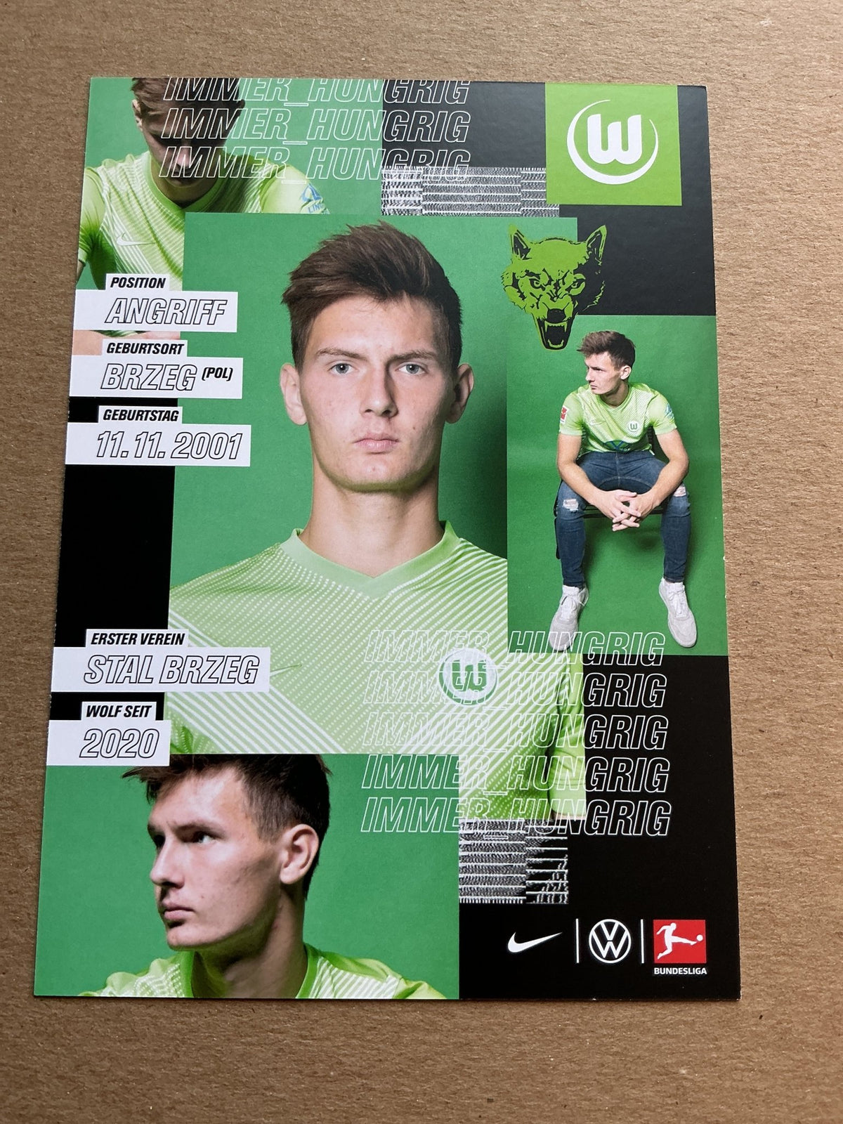 Bartosz Białek, Poland 🇵🇱 VfL Wolfsburg 2020/21 hand signed - Autographs-World
