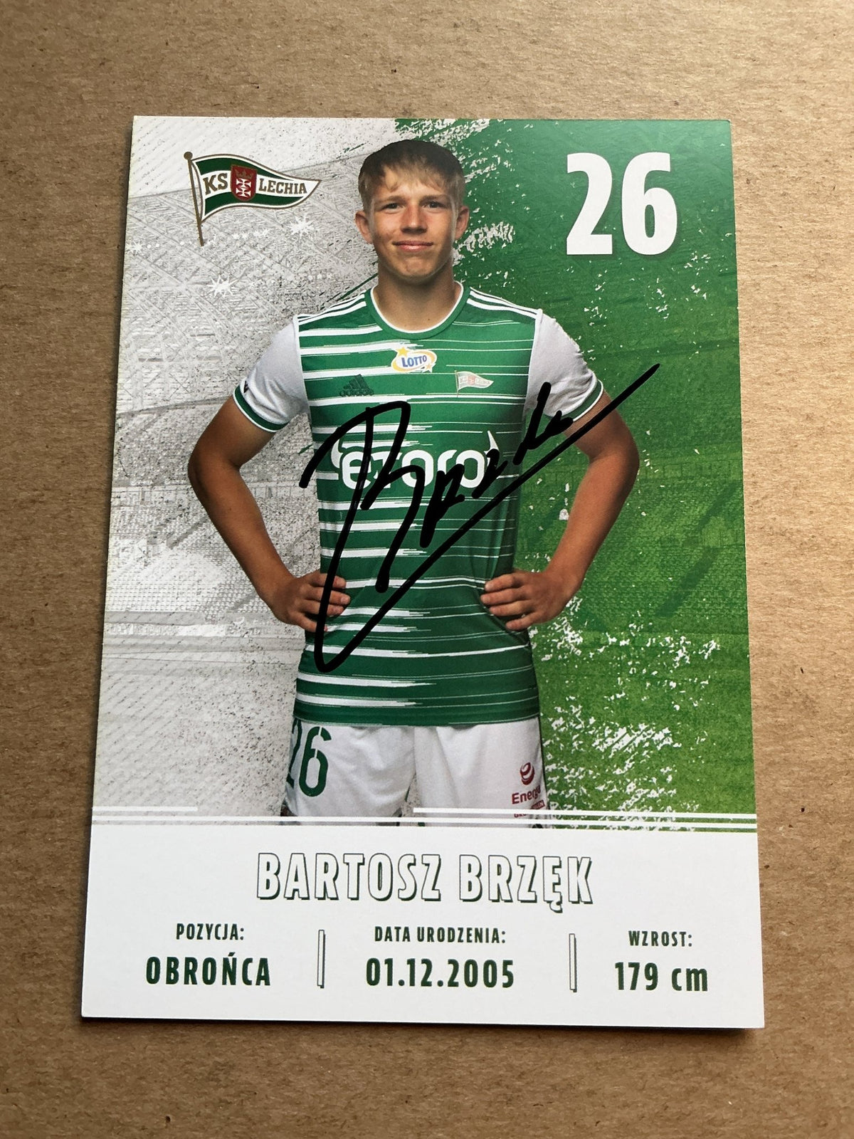 Bartosz Brzęk, Poland 🇵🇱 Lechia Gdansk 2022/23 hand signed - Autographs-World