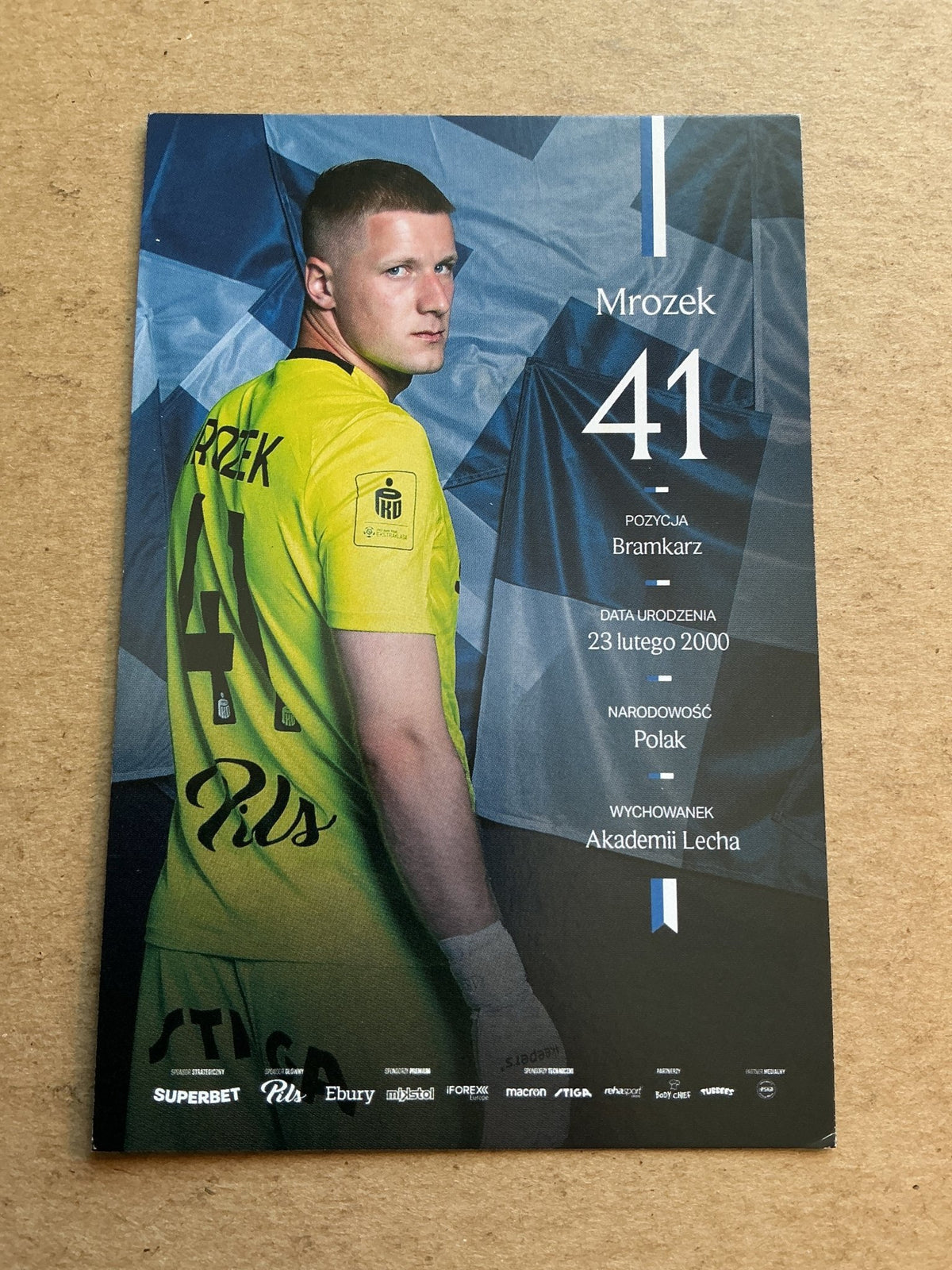 Bartosz Mrozek, Poland 🇵🇱 Lech Poznán 2025/26 hand signed - Autographs-World