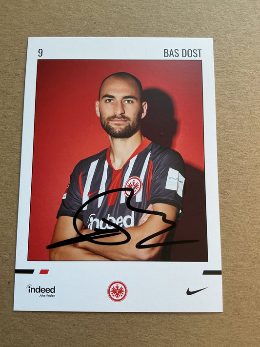 Bas Dost, Netherlands 🇳🇱 Eintracht Frankfurt 2019/20 hand signed - Autographs-World