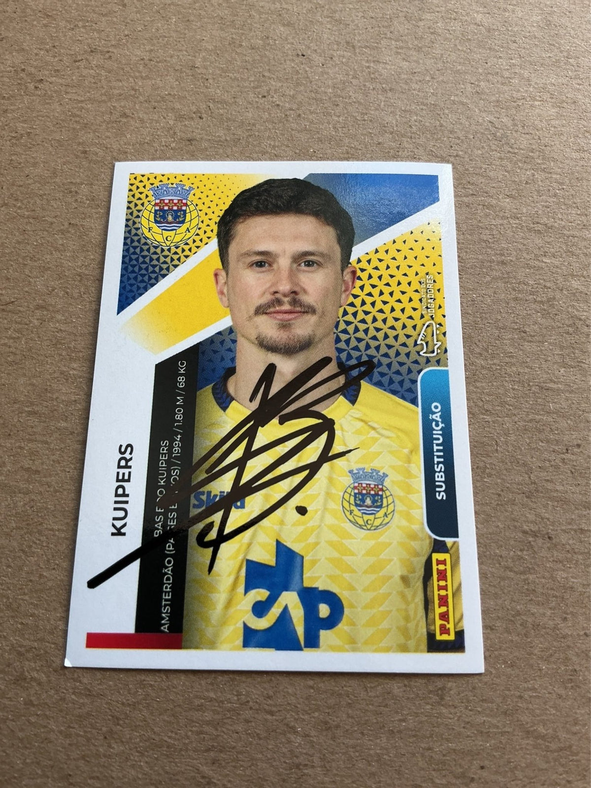 Bas Kuipers, Netherlands 🇳🇱 FC Arouca 2025/26 Panini hand signed - Autographs-World
