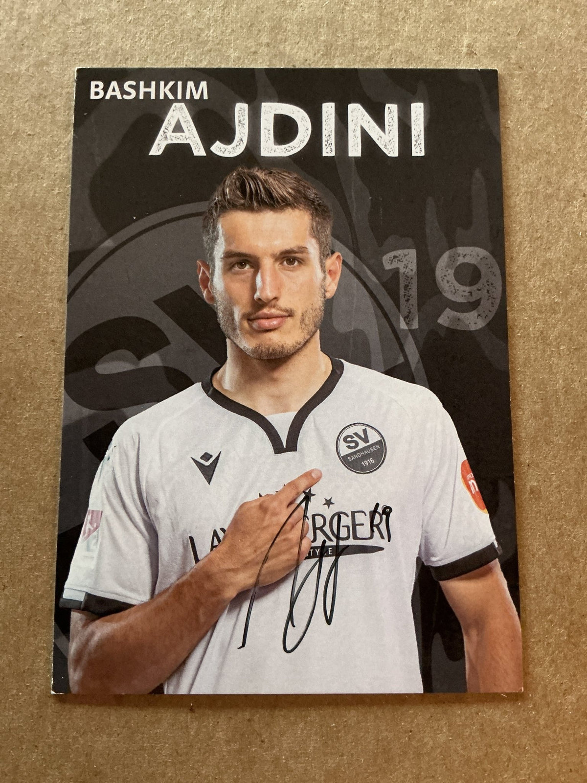 Bashkim Ajdini, Germany 🇩🇪 SV Sandhausen 2021/22 hand signed - Autographs-World