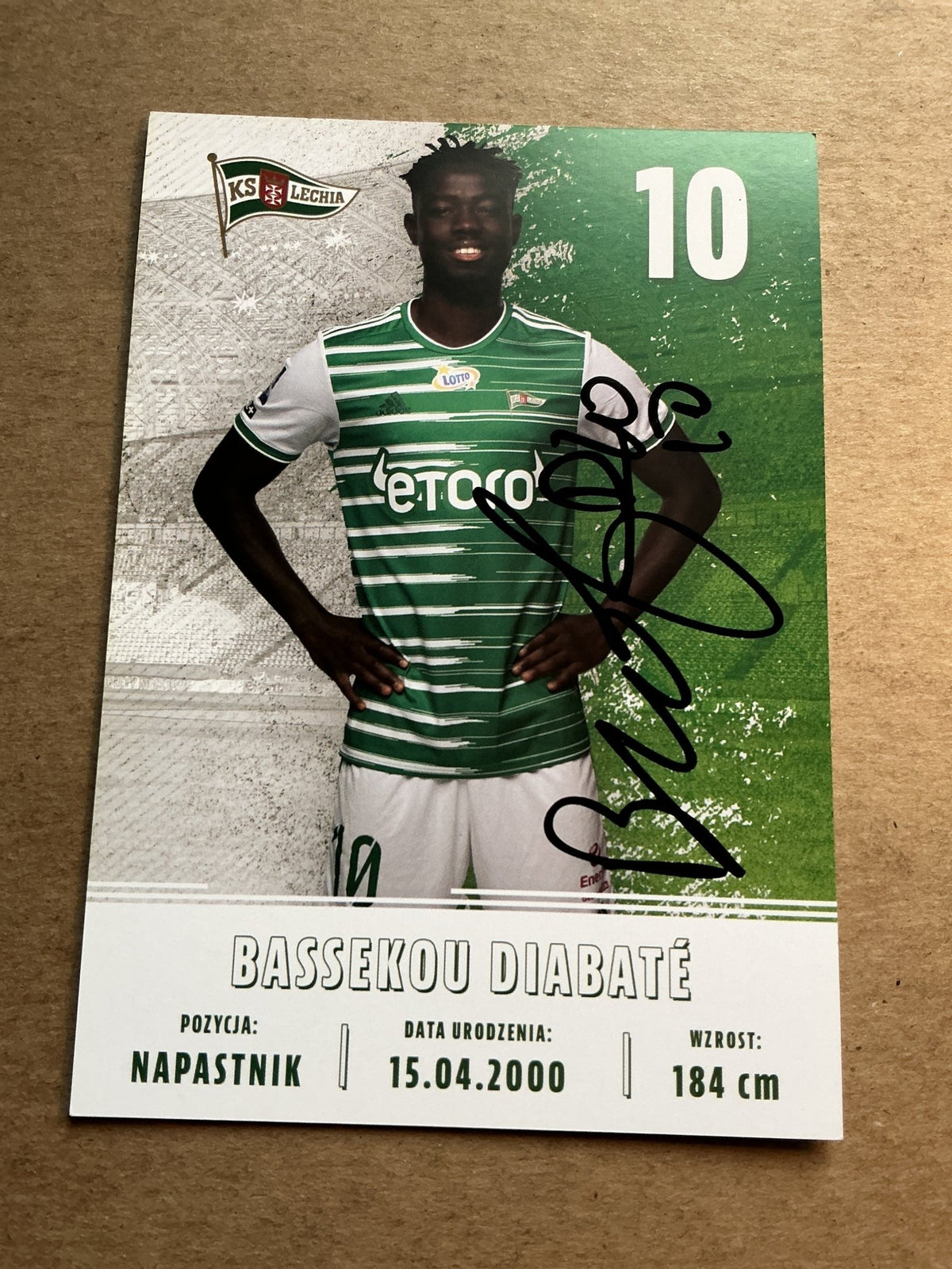 Bassekou Diabaté, Mali 🇲🇱 Lechia Gdansk 2022/23 hand signed - Autographs-World