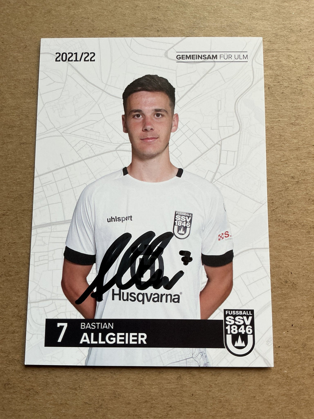Bastian Allgeier, Germany 🇩🇪 SSV Ulm 1846 2021/22 hand signed - Autographs-World