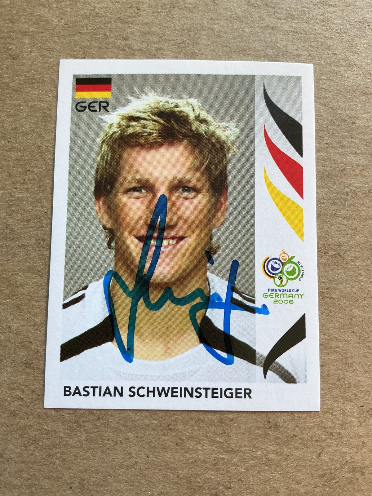 Bastian Schweinsteiger, Germany 🇩🇪 FIFA World Cup 2006 Panini hand signed - Autographs-World