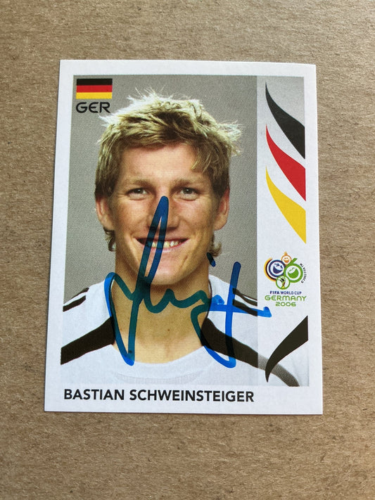 Bastian Schweinsteiger, Germany 🇩🇪 FIFA World Cup 2006 Panini hand signed - Autographs-World