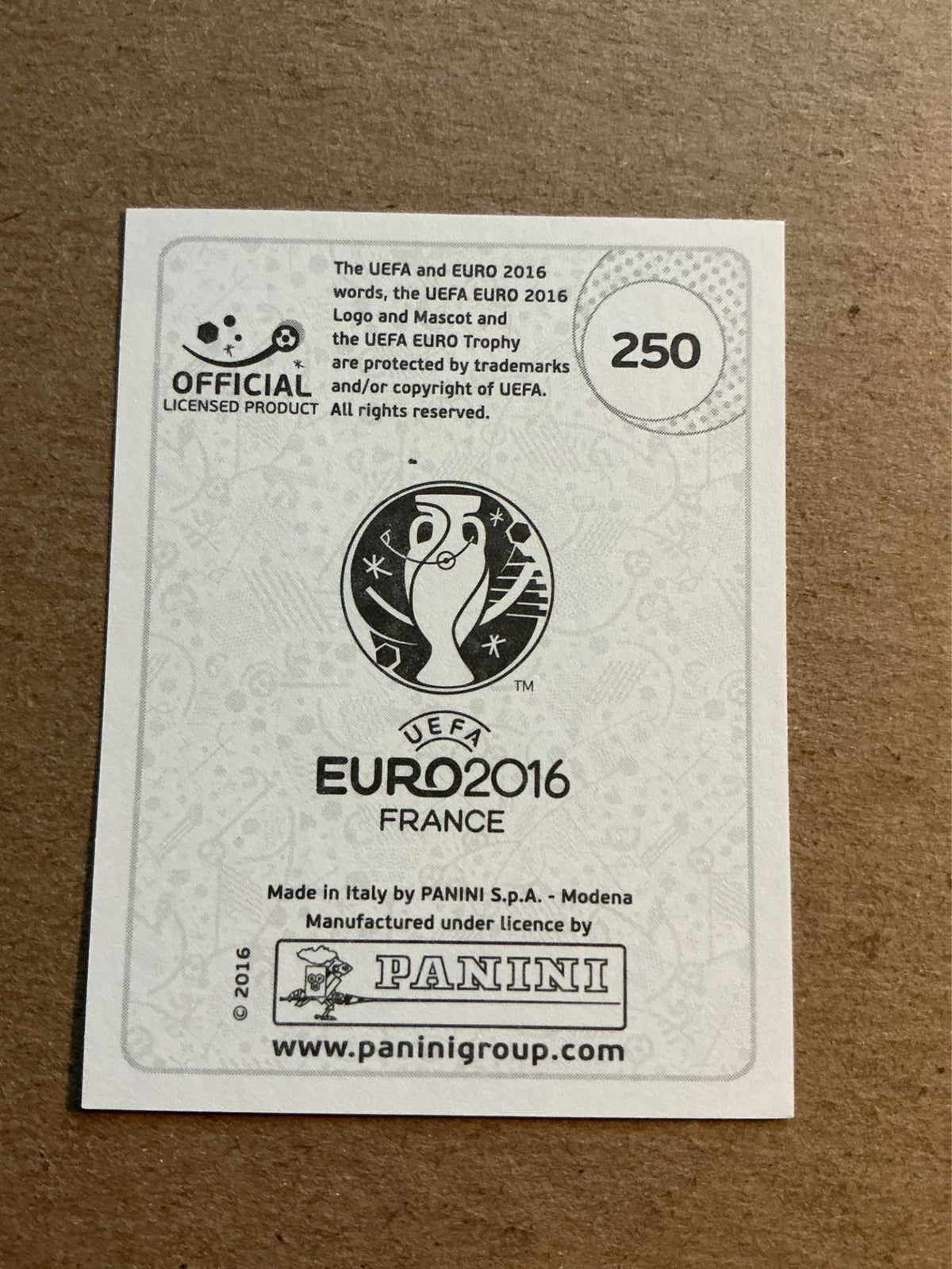 Bastian Schweinsteiger, Germany 🇩🇪 UEFA Euro 2016 Panini hand signed - Autographs-World