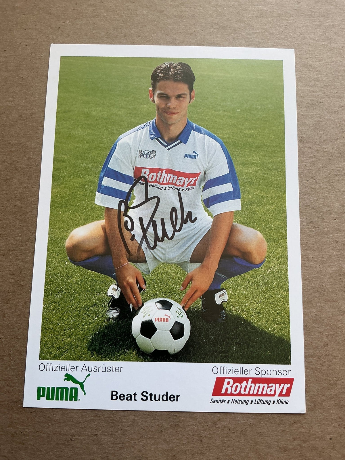 Beat Studer, Switzerland 🇨🇭 FC Zürich 1992/93 hand signed - Autographs-World