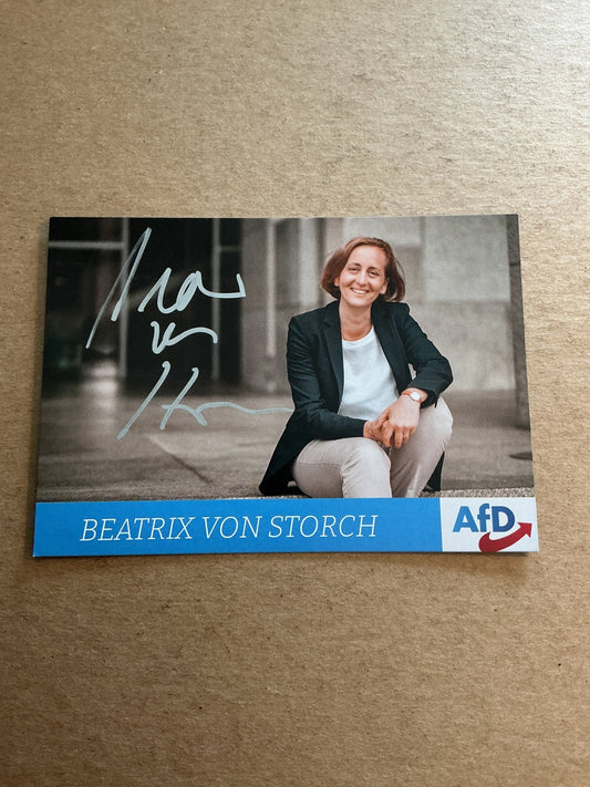 Beatrix von Storch, Germany 🇩🇪 Member of Parlament 2025 hand signed - Autographs-World