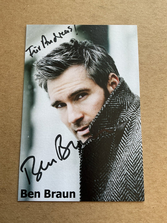 Ben Braun, Germany 🇩🇪 Actor hand signed - Autographs-World