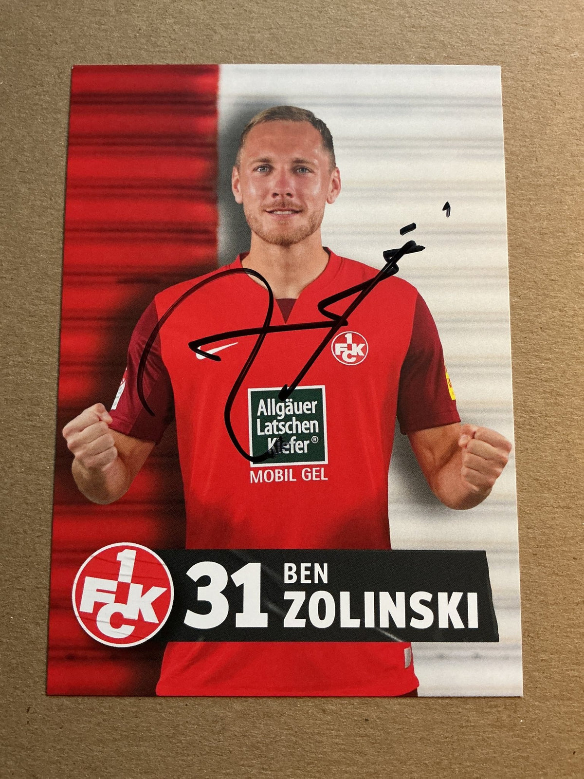 Ben Zolinski, Germany 🇩🇪 1.FC Kaiserslautern 2023/24 hand signed - Autographs-World