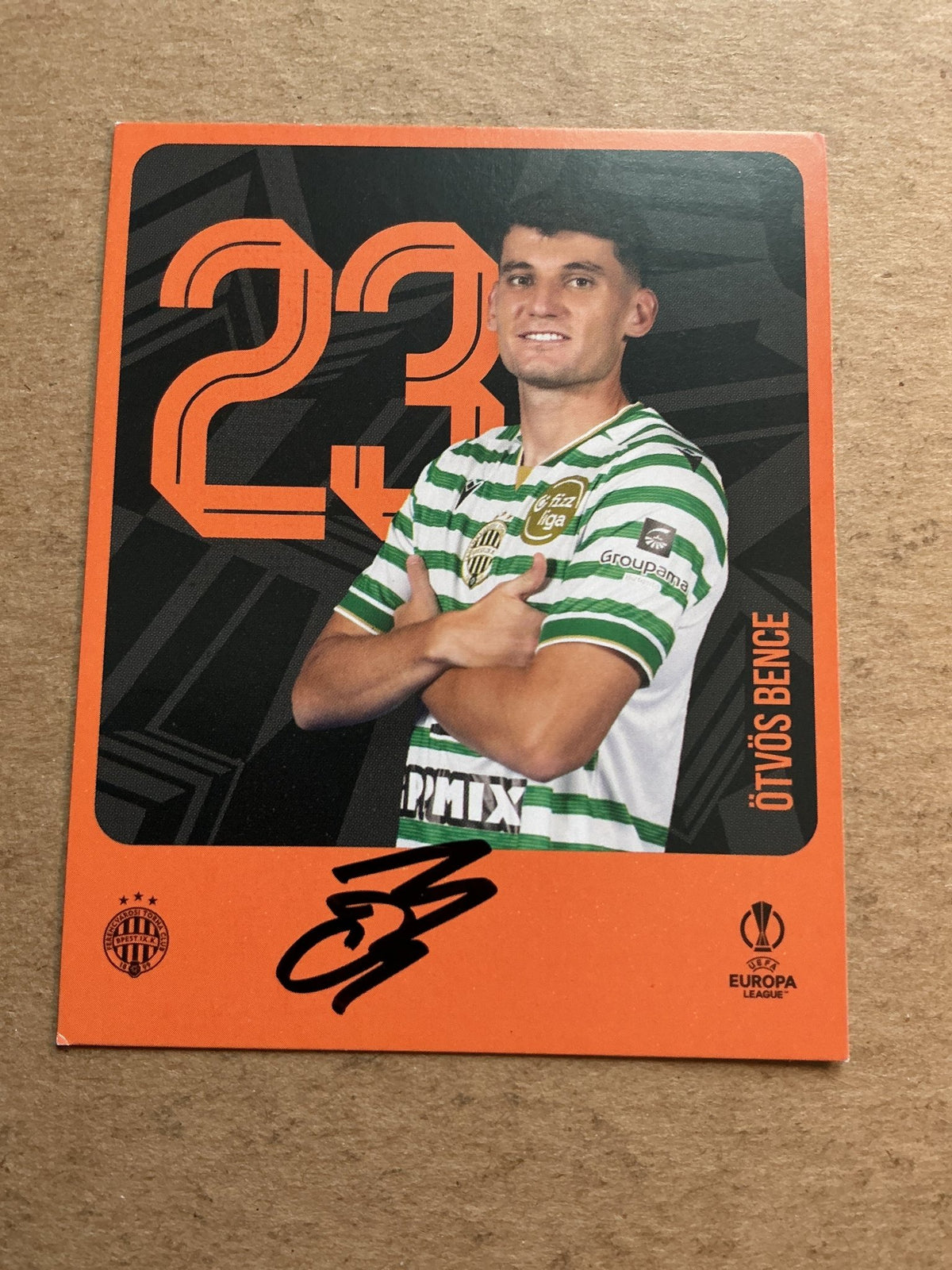 Bence Ötvös, Hungary 🇭🇺 Ferencvaros 2025/26 hand signed - Autographs-World