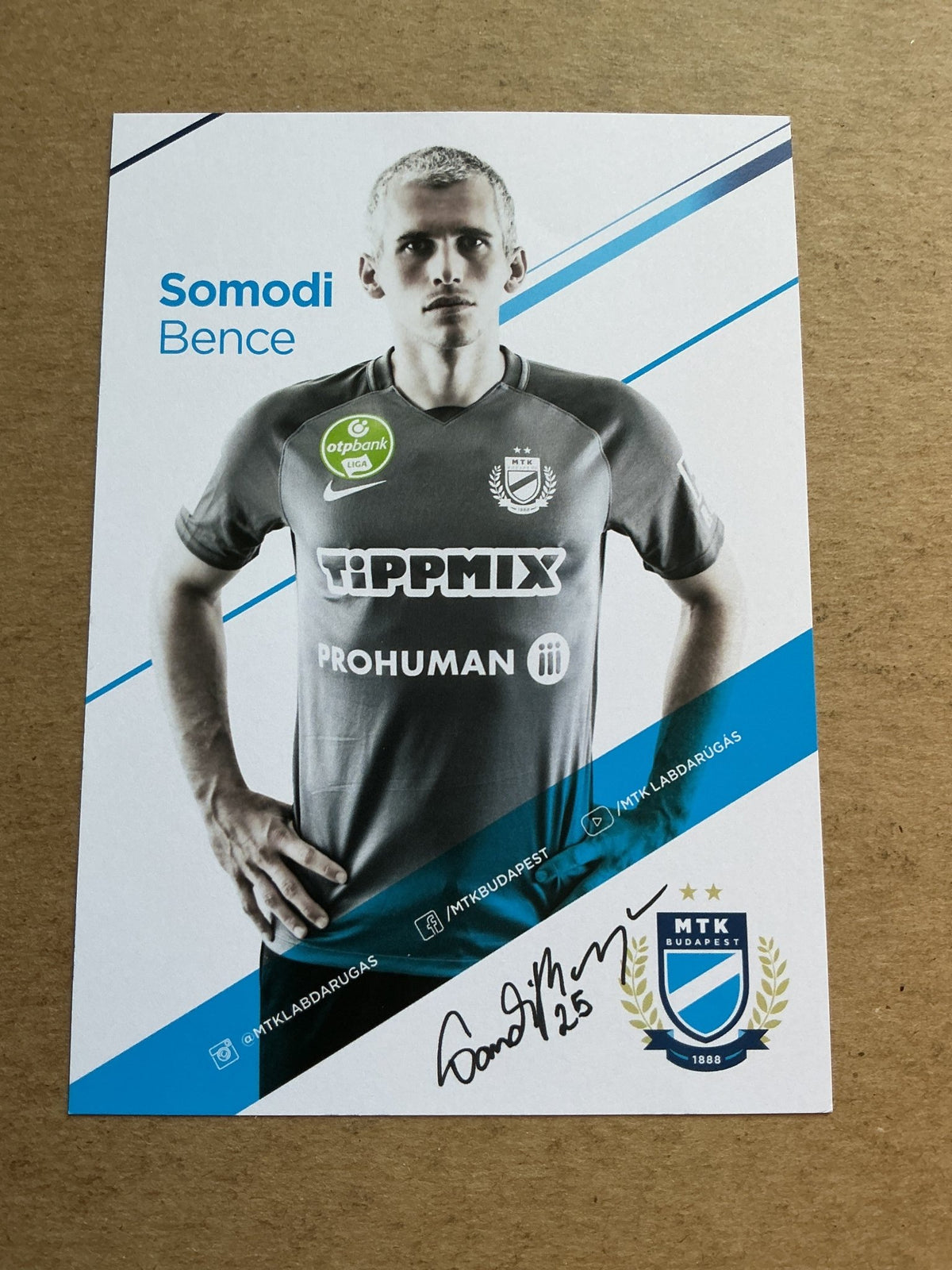 Bence Somodi, Hungary 🇭🇺 MTK Budapest 2020/21 hand signed - Autographs-World
