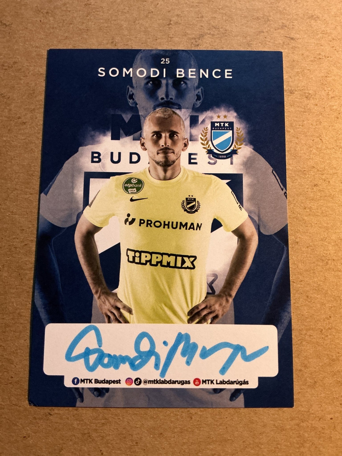 Bence Somodi, Hungary 🇭🇺 MTK Budapest 2021/22 hand signed - Autographs-World