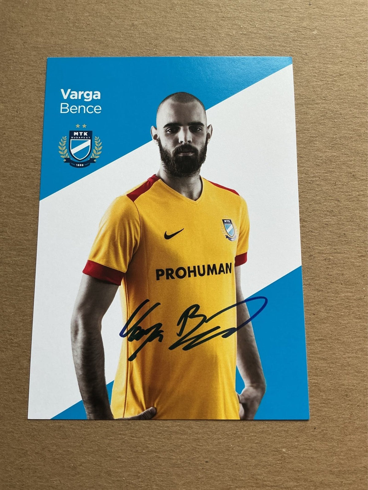 Bence Varga, Hungary 🇭🇺 MTK Budapest FC 2019/20 hand signed - Autographs-World