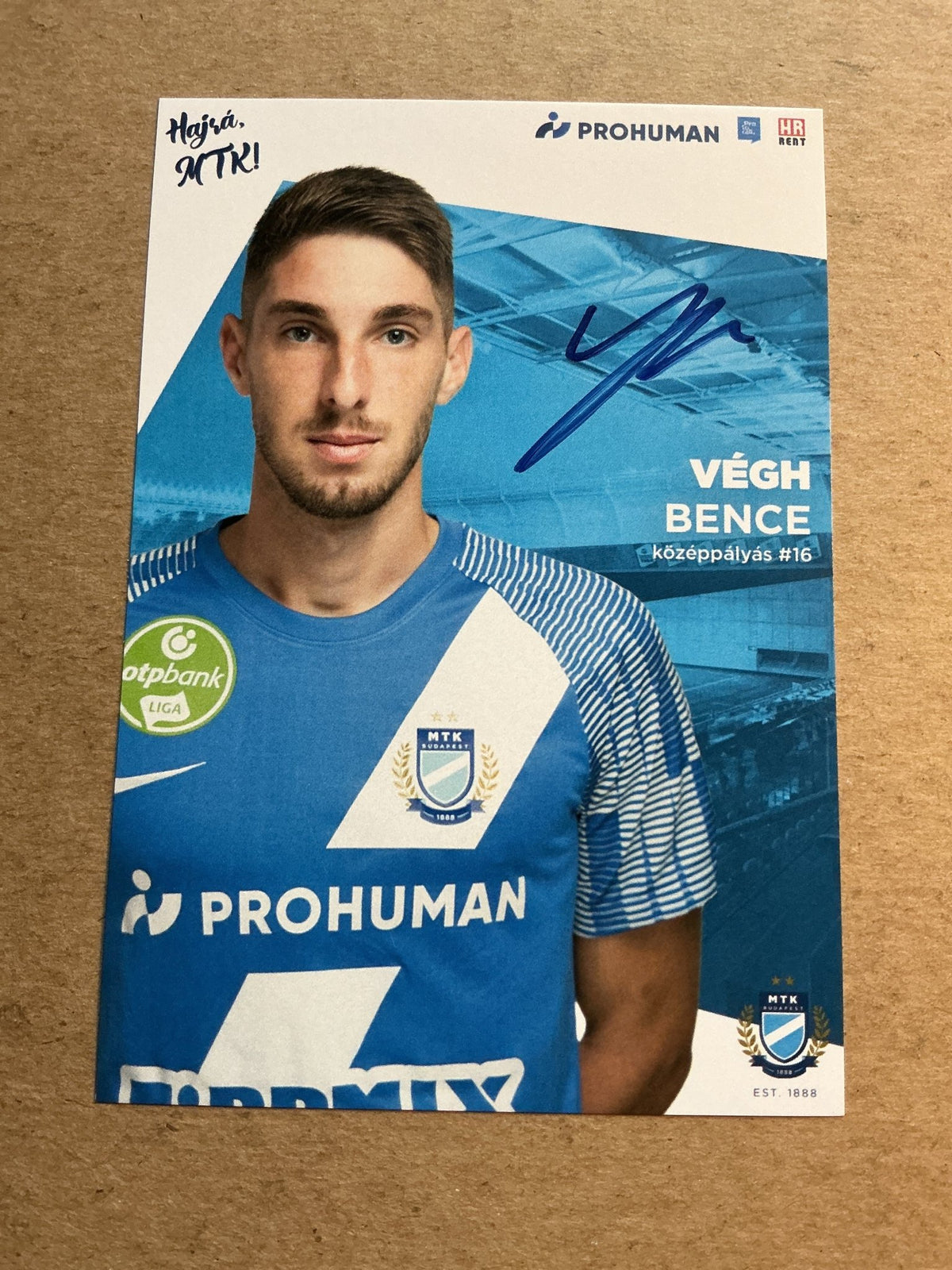 Bence Végh, Hungary 🇭🇺 MTK Budapest FC 2023/24 hand signed - Autographs-World