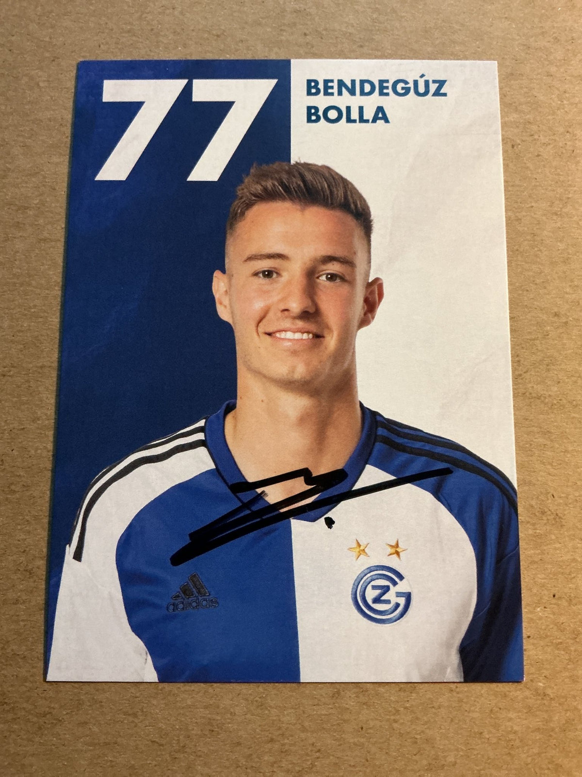 Bendeguz Bolla, Hungary 🇭🇺 Grasshopper Zürich 2022/23 hand signed - Autographs-World