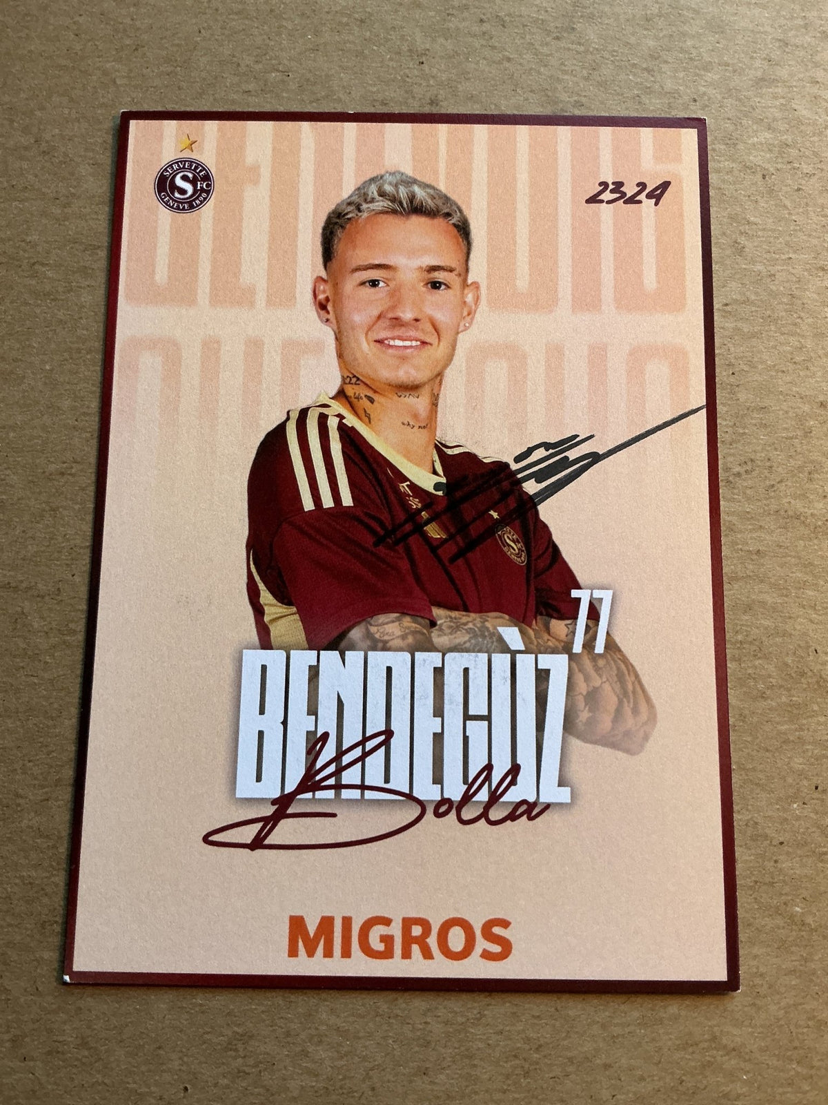 Bendegùz Bolla, Hungary 🇭🇺 Servette FC 2023/24 hand signed - Autographs-World